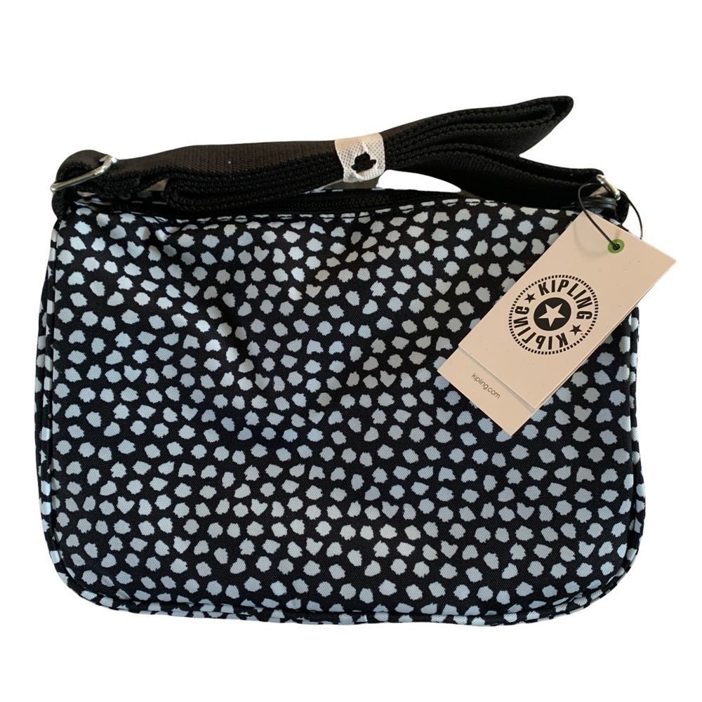 Kipling New With Tags Callie PRT Appaloosa Dots Blue Print 10.5X5X4.5 Crossbody - Picture 3 of 13